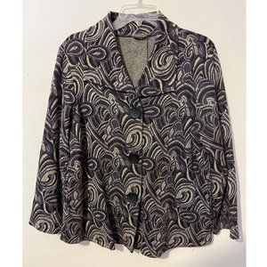 Habitat Clothes to Live In Cotton Blend Paisley Jacquard Swing Jacket, Sz M